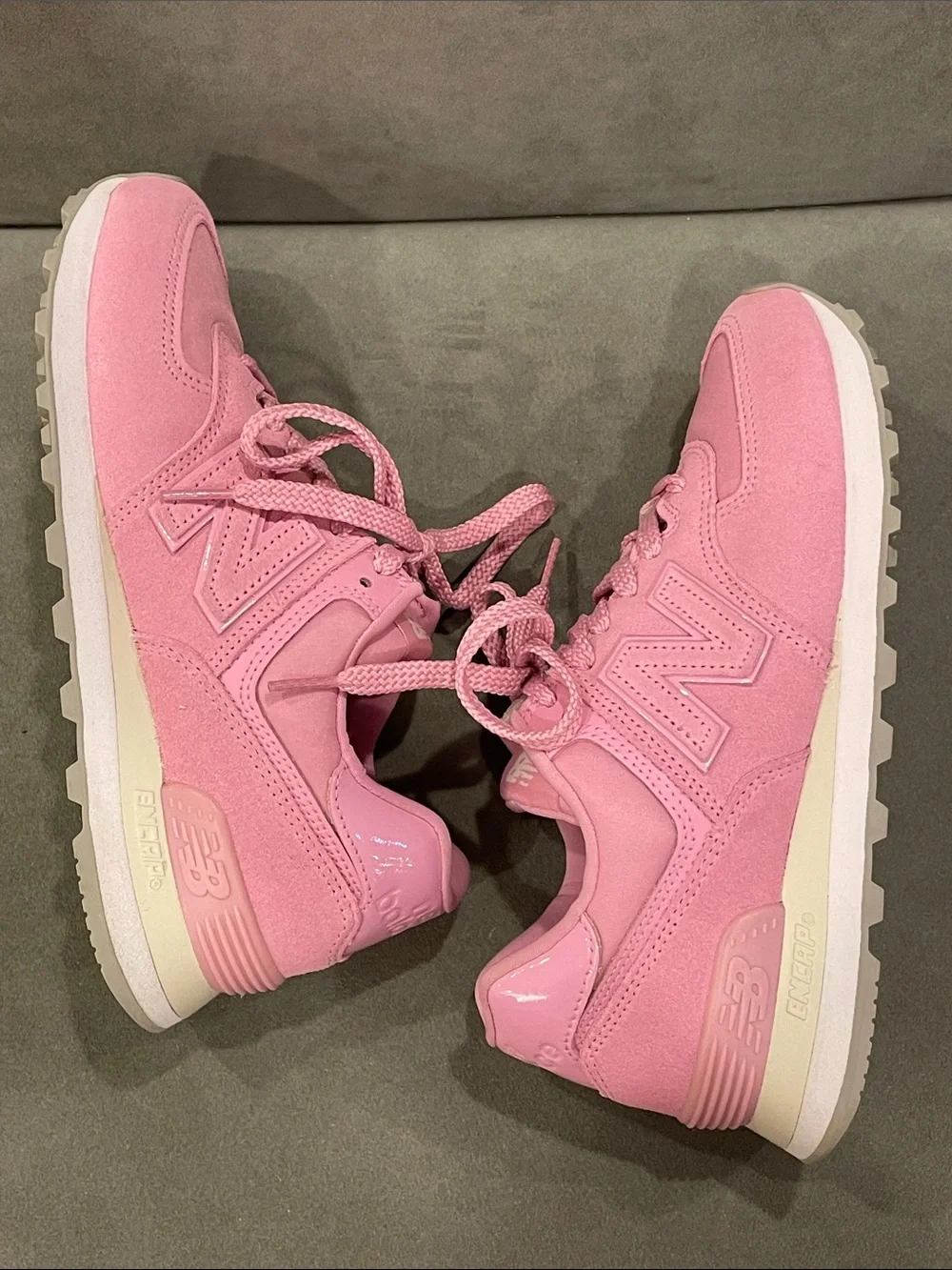 New Balance 574 Pink Sneakers Women’s 7.5 Encap Athletic Trainers Running Shoes